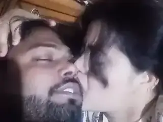 Desi couple romance and kissing