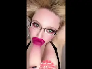 Big Lips Bimbo Brat Sucking Cock