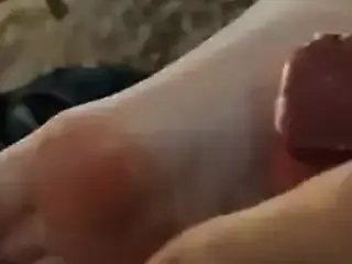 My best friend's lil Sister footjob (no cs)