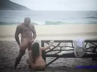 Public Beach Fuck - Real Amateur Couple - Renewing Vows and Beach Sex