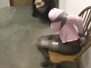 Christina Bound and Gagged with Duct Tape