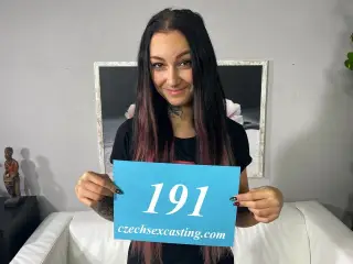 Brunette petite girl in a casting