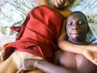 Black couple film their first time REAL sex tape