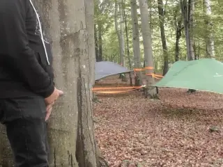 Creampie with a stranger at the camping