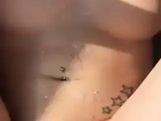 Massive cumshot over gaping pussy and nice tits