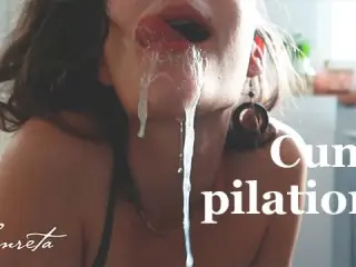 Girlfriend Cumshot and Cum Play Compilation, Huge Sperm Loads