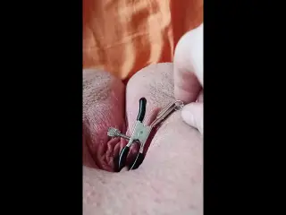 First time with a clit clamp