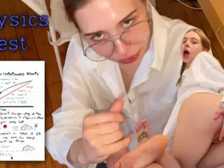 Physics professor is fucking a student. Californiababe is swallowing cum