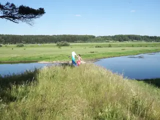 An open meadow on the Volga river