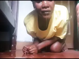 Double Squirt Using Large Dildo and Buttplug