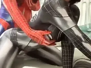 spider zentai fuck