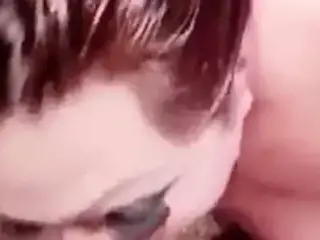 Sucking deepthroat