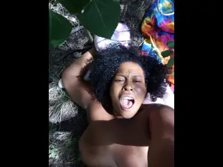 BLACK BBW TAKES 8 IN INFLATABLE SEX DOLL IN THE WOODS