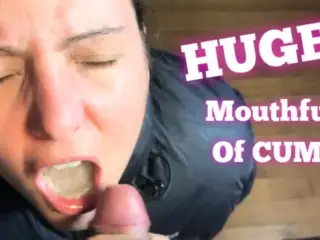 Nerd Wife MASSIVE Tongue Cumshot, Glasses & Puffer Jacket