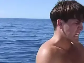 Two sexy lesbians on a boat!