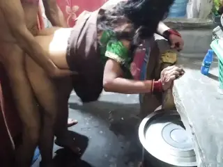 Very cute sexy Indian housewife kitchen sex