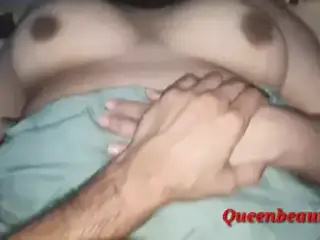 Stepson fucks his mature stepmom and cum inside her huge  vagina - QueenbeautyQB.