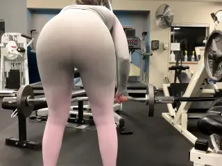 Bent over in gym workout