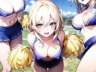 Hot Anime Cheerleader Motivating You With Transparent Clothes (With Pussy Masturbation Asmr Sound!)