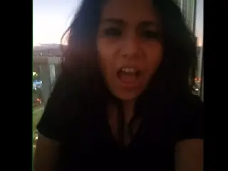 Mexican Girl Masturbating On The Balcony In Front Of The Whole City