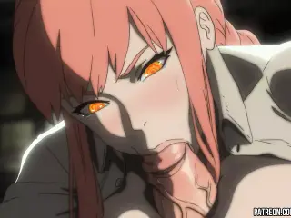 chainsaw man hentai makima cums from pussy fucking 2d animation