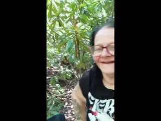 Bending That Ass Over in the Woods for You to Stick It in Hopeing Someones Watching