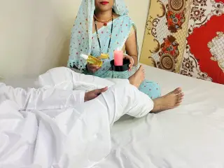 Sasur and Bahu Father-in-law Fucked by Daughter-in-law Alone in the Room for Oil Massage part 2 EP 1