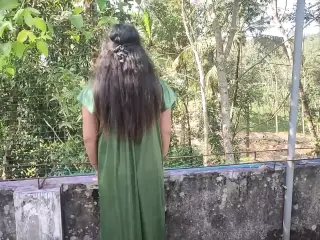 Out door sex, Vaishnavy and Sharun Raj out door romance and sex, Mallu couple hot romance with sex in terrace