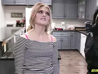 Policeman threesome with a blonde
