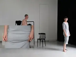 Undressing Floriane Misslin to reveal her little tits