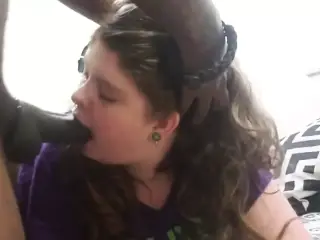 Cutest young BBW Slobbers on BBC (compilation)