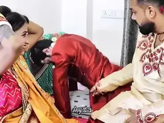 Newly Married Wife Fucked by Husband and Brother in Law Together. a Hardcore Threesome