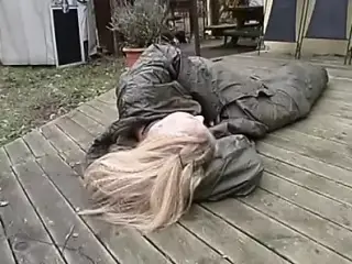 Military sadist and dominant girlfriend together torture an innocent blonde girl.