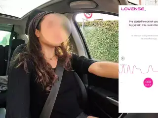 An unknown fan checks my lovense toy and makes me lose control of the car!