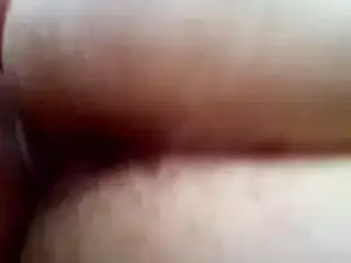 Cumming on my GF's hairy ass.