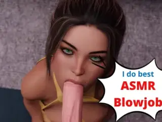 10 minutes of ASMR blojob, deepthroat, big dick licking. 3D Hentai.