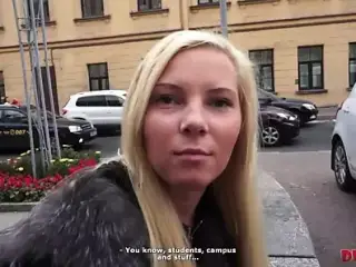 Long-haired blonde's pussy becomes the Russian agent's prey