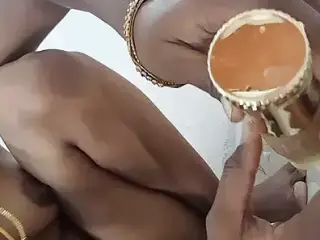 Swetha tamil wife solo fingering and big dildo fucking