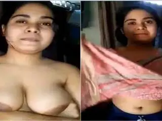 Exclusive- Super Cute Look Desi Girl Showing ...