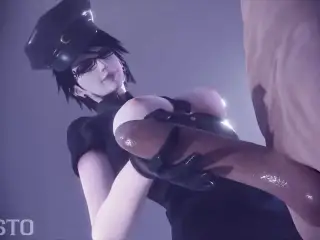 Bayonetta Jacking A Lucky Guy Off