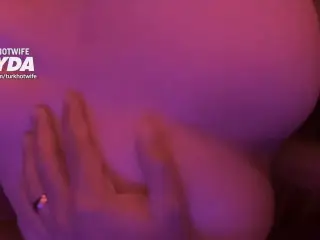 Turkish Hotwife fucked doggy while her husband not at home.