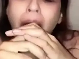 Desi Indian women eating cum