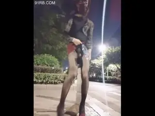 Asian sissy caught in public