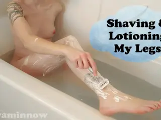 Nova Minnow Shaving Legs in Bath and Lotion on Feet