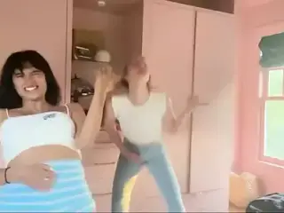 Diane Guerrero and hot blonde friend dancing