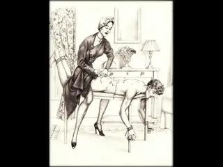 Spanking art Vintage