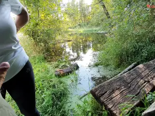 munichgold's outdoor habdjob, blowjob public in the forest .. have fun