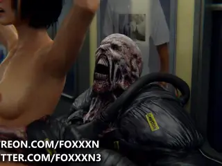 Jill Valentine - Nemesis Train Creampie