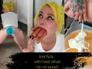 Anal Pizza with Forest Whore (prolapse, filty, dirty, enema, extreme)