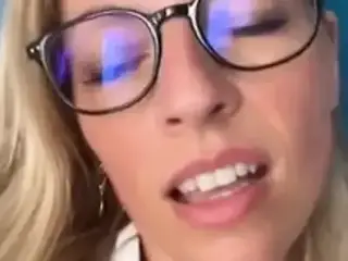 She's masturbating at work
